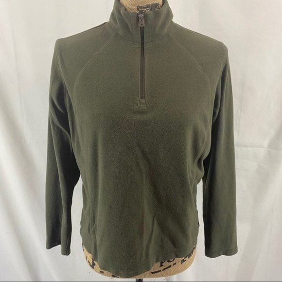 Columbia Tops - Columbia 1/4 Zip Fleece Pullover Olive Green